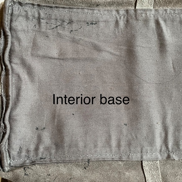 MANGO Suede Bucket Bag Crossbody Slouchy Shoulder Bag Purse Taupe Leather - Picture 6 of 11